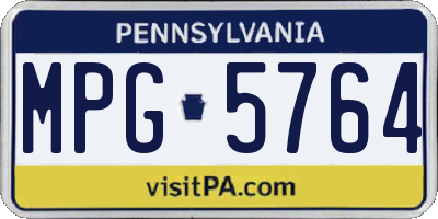 PA license plate MPG5764