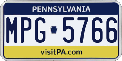 PA license plate MPG5766