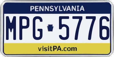 PA license plate MPG5776