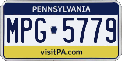 PA license plate MPG5779