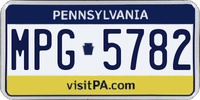 PA license plate MPG5782