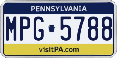 PA license plate MPG5788