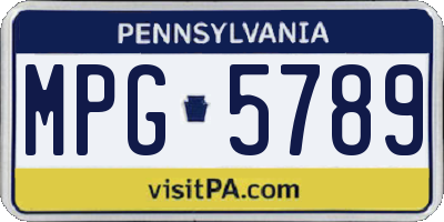 PA license plate MPG5789
