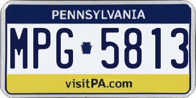 PA license plate MPG5813