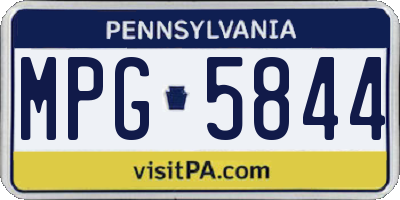 PA license plate MPG5844