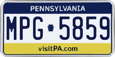 PA license plate MPG5859