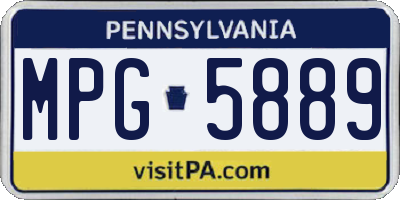 PA license plate MPG5889