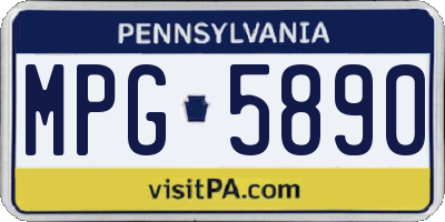 PA license plate MPG5890