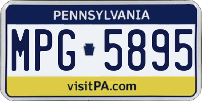PA license plate MPG5895