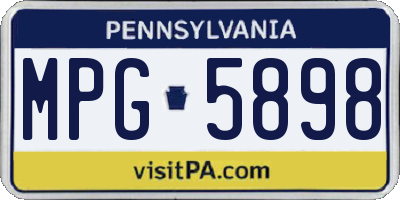 PA license plate MPG5898
