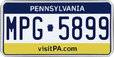 PA license plate MPG5899