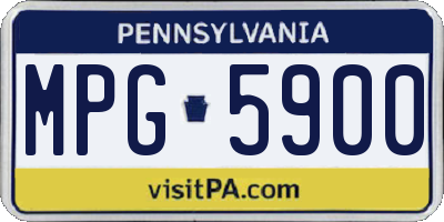 PA license plate MPG5900