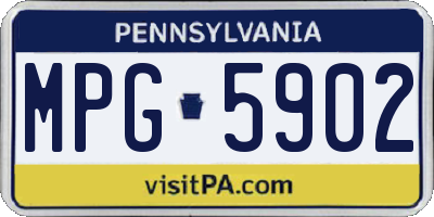 PA license plate MPG5902
