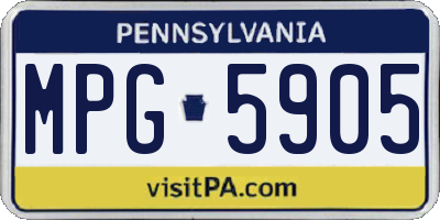 PA license plate MPG5905