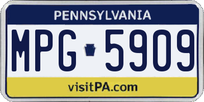 PA license plate MPG5909