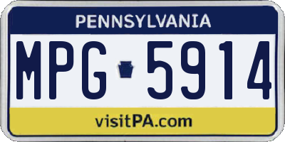 PA license plate MPG5914