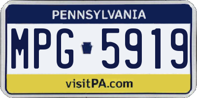 PA license plate MPG5919