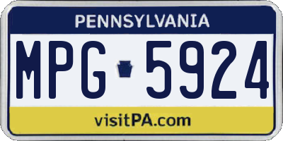 PA license plate MPG5924