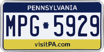 PA license plate MPG5929