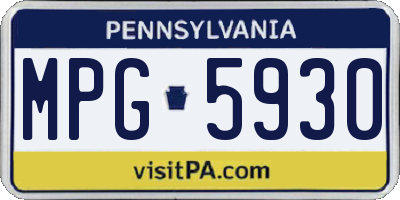 PA license plate MPG5930