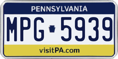PA license plate MPG5939