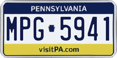 PA license plate MPG5941