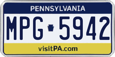 PA license plate MPG5942