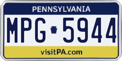 PA license plate MPG5944