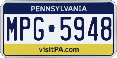 PA license plate MPG5948