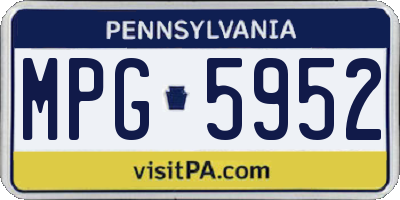 PA license plate MPG5952