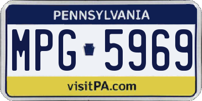 PA license plate MPG5969