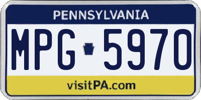 PA license plate MPG5970