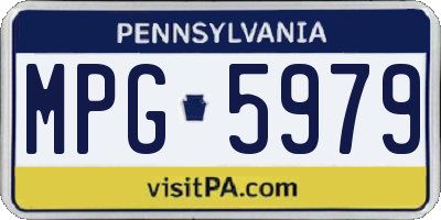 PA license plate MPG5979