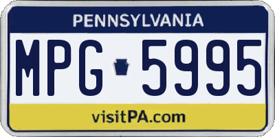 PA license plate MPG5995