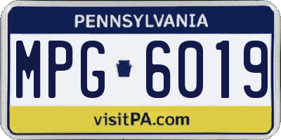 PA license plate MPG6019