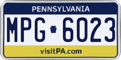 PA license plate MPG6023