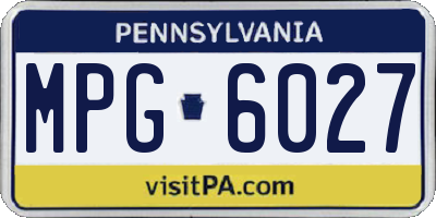 PA license plate MPG6027