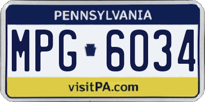 PA license plate MPG6034