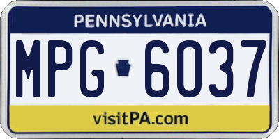 PA license plate MPG6037
