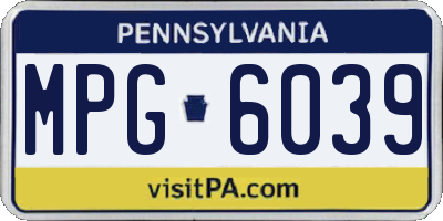 PA license plate MPG6039