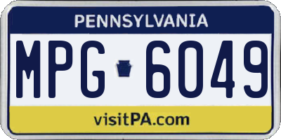 PA license plate MPG6049