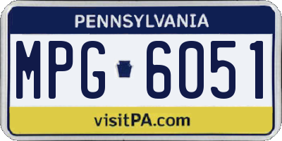 PA license plate MPG6051