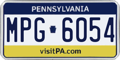 PA license plate MPG6054