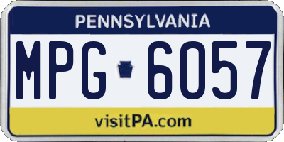 PA license plate MPG6057