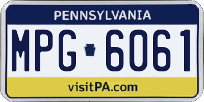 PA license plate MPG6061