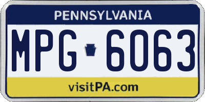 PA license plate MPG6063