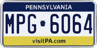 PA license plate MPG6064