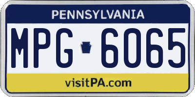 PA license plate MPG6065