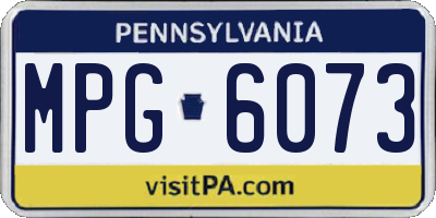 PA license plate MPG6073