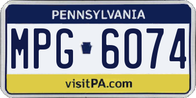 PA license plate MPG6074